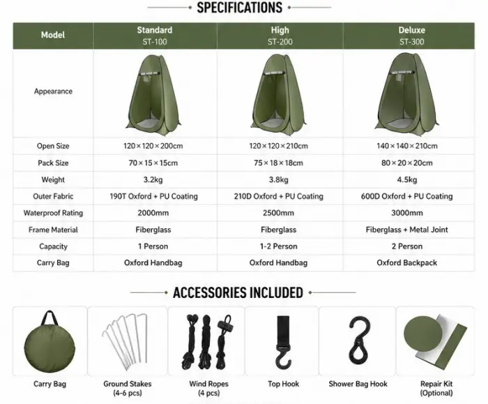 Shower tent Details